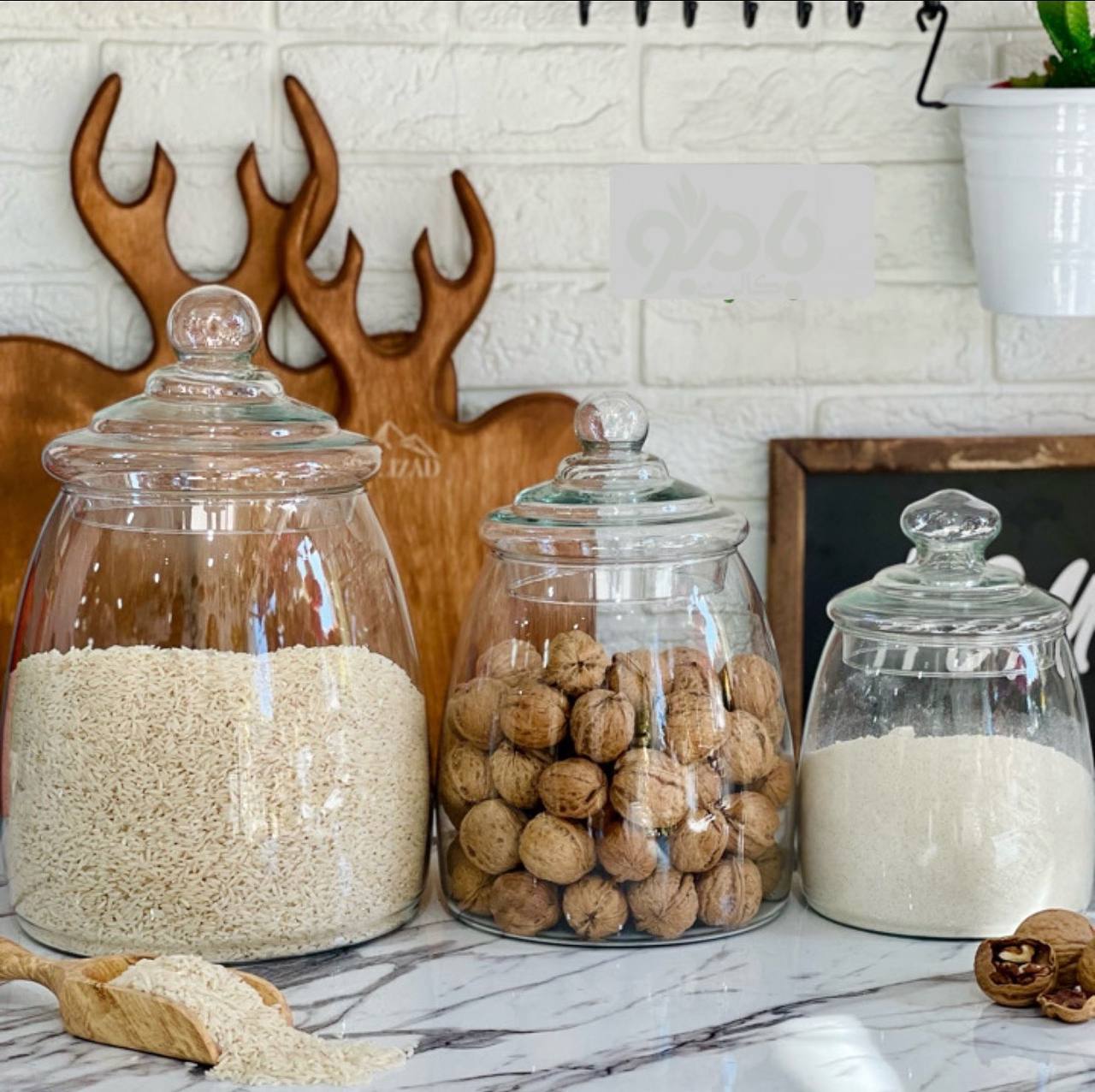 ست سه تایی بانکه هرمی شیشه ای